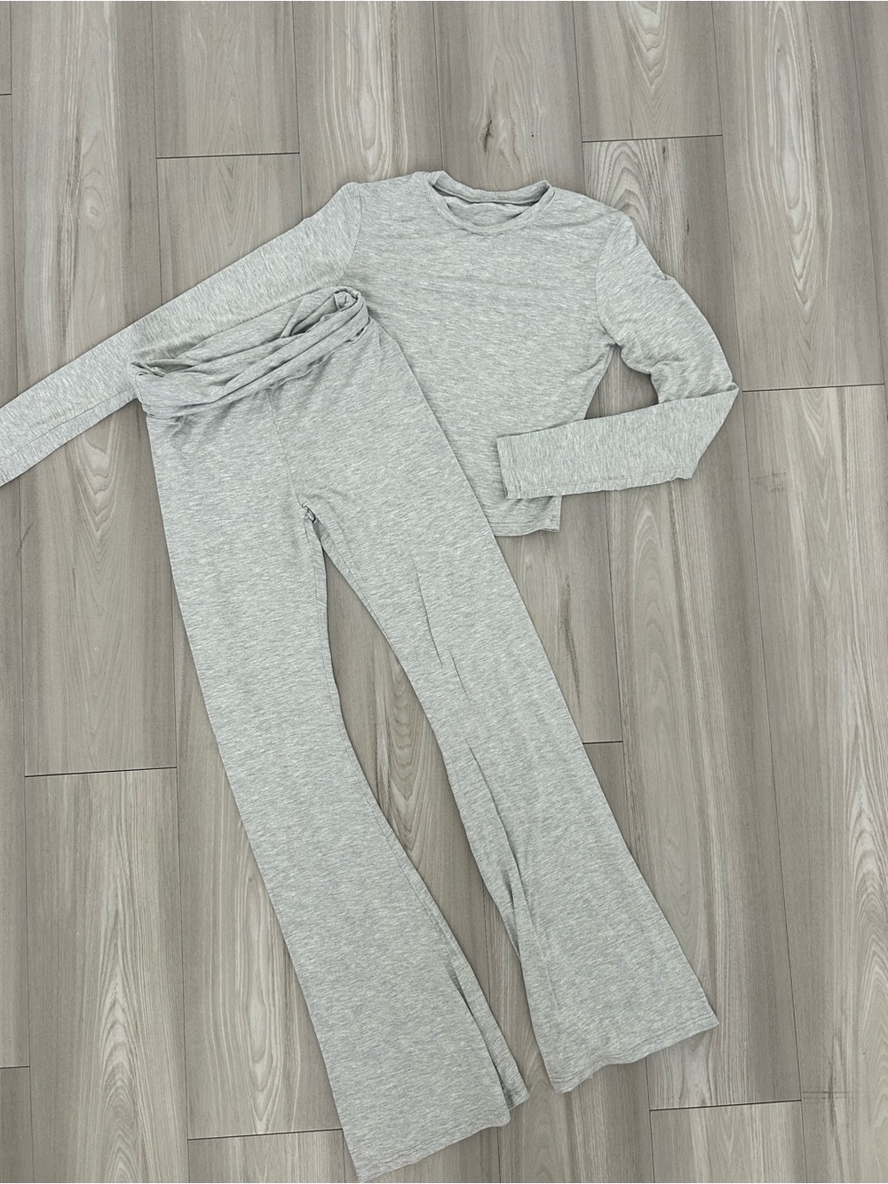 Amazon Grey Long Sleeve Matching Loungewear Set